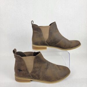 Rocket Dog Womens 10 Maylon Brown Boots Chelsea Bootie Almond Toe Pull On Casual
